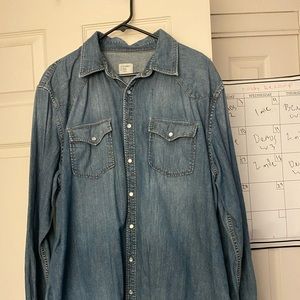 Old Bavy Denim Button up shirt XXL